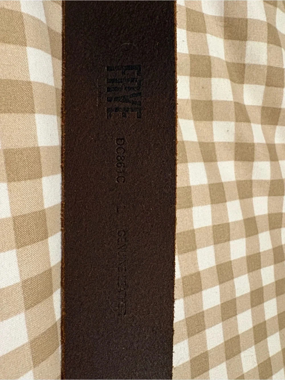 Women's Dark Brown Leather Belt with Brass Round Buckle